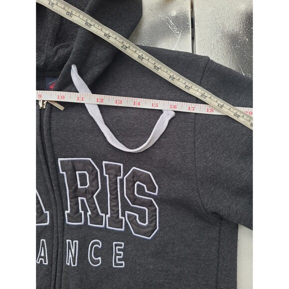 Vtg Y2k Paris France Zip Hoodie Sweatshirt Travel - Picture 6 of 6